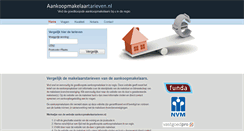 Desktop Screenshot of aankoopmakelaartarieven.nl